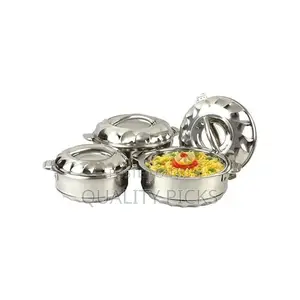 3pc Stainless Steel Insulated Hot Pot Dishes