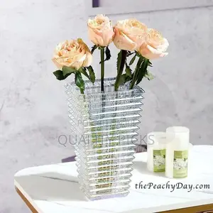 Glass Eye Rectangular Flower Vase Sculpture Vase