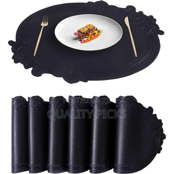 Placemats Set of 6 Table Mats Washable PVC Table Place Mats
