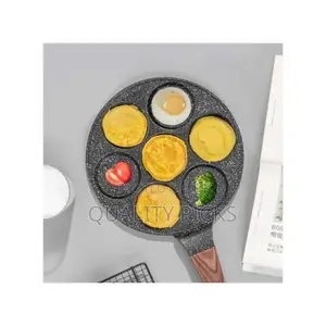 Non Stick Round Smiling Face Baking Pan- Black