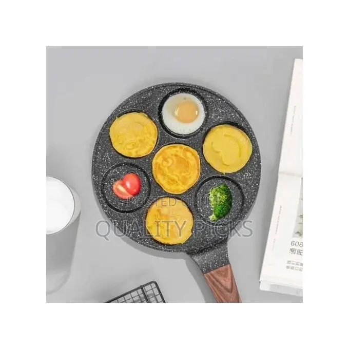 Non Stick Round Smiling Face Baking Pan- Black
