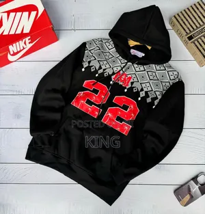 Amiri Black Hoodie. Designer Black Jumper