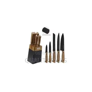 6-Piece Kitchen Scissor and Knife Set With Wooden Storage