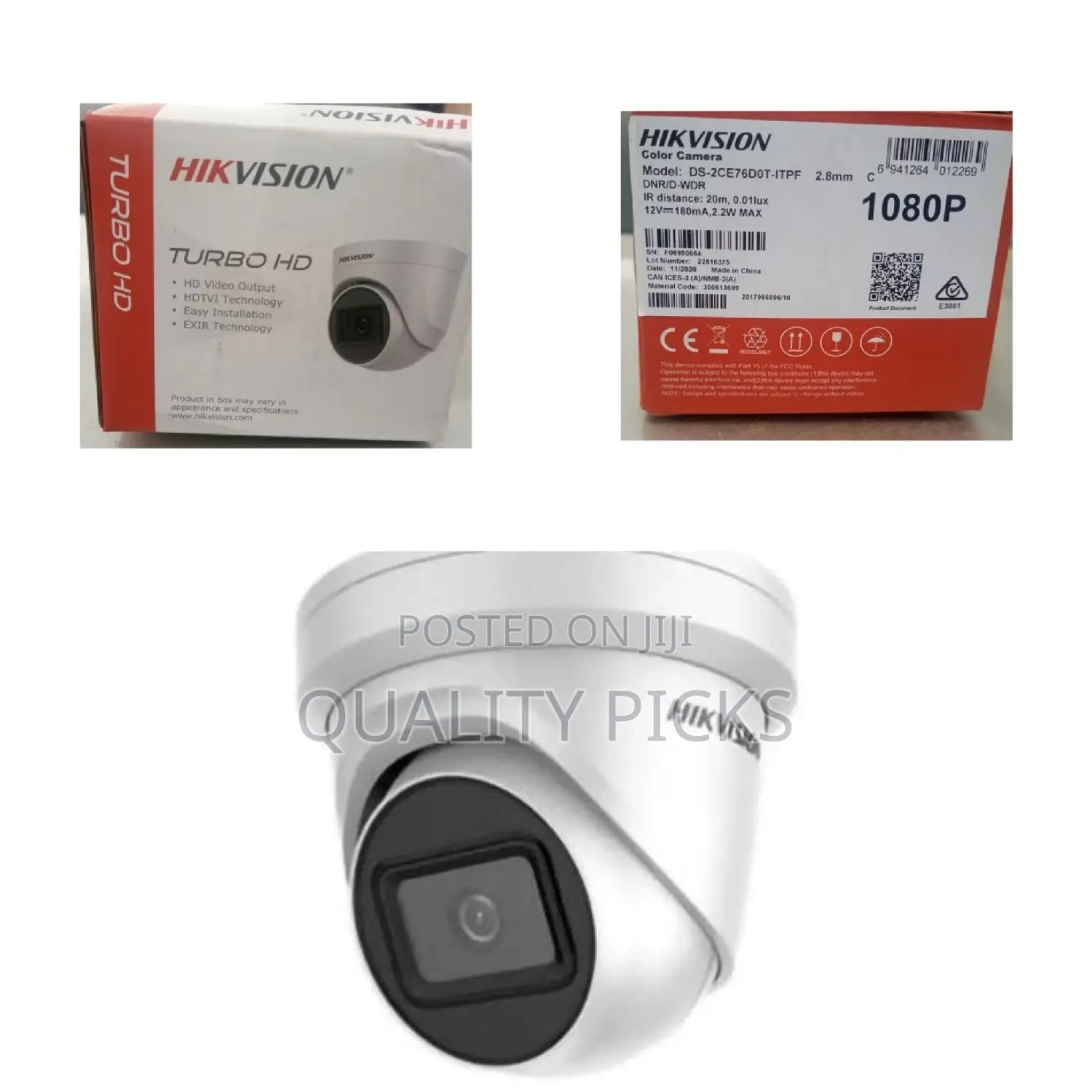 Hikvision CCTV Camera Hikvision Indoor Dome Color 1080P
