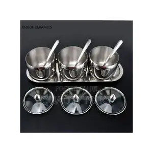 3 Pc Seasoning Containers Spice Jar Rack Condiment Salt