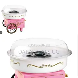 Pink and White Electric Cotton Candy Machine