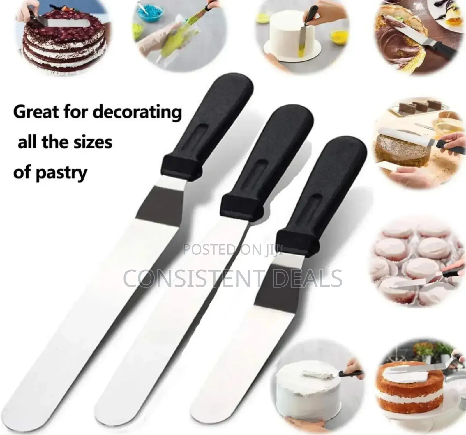 Cake Icing Spatula Smooth Filling Flat Scraper Angled Tool