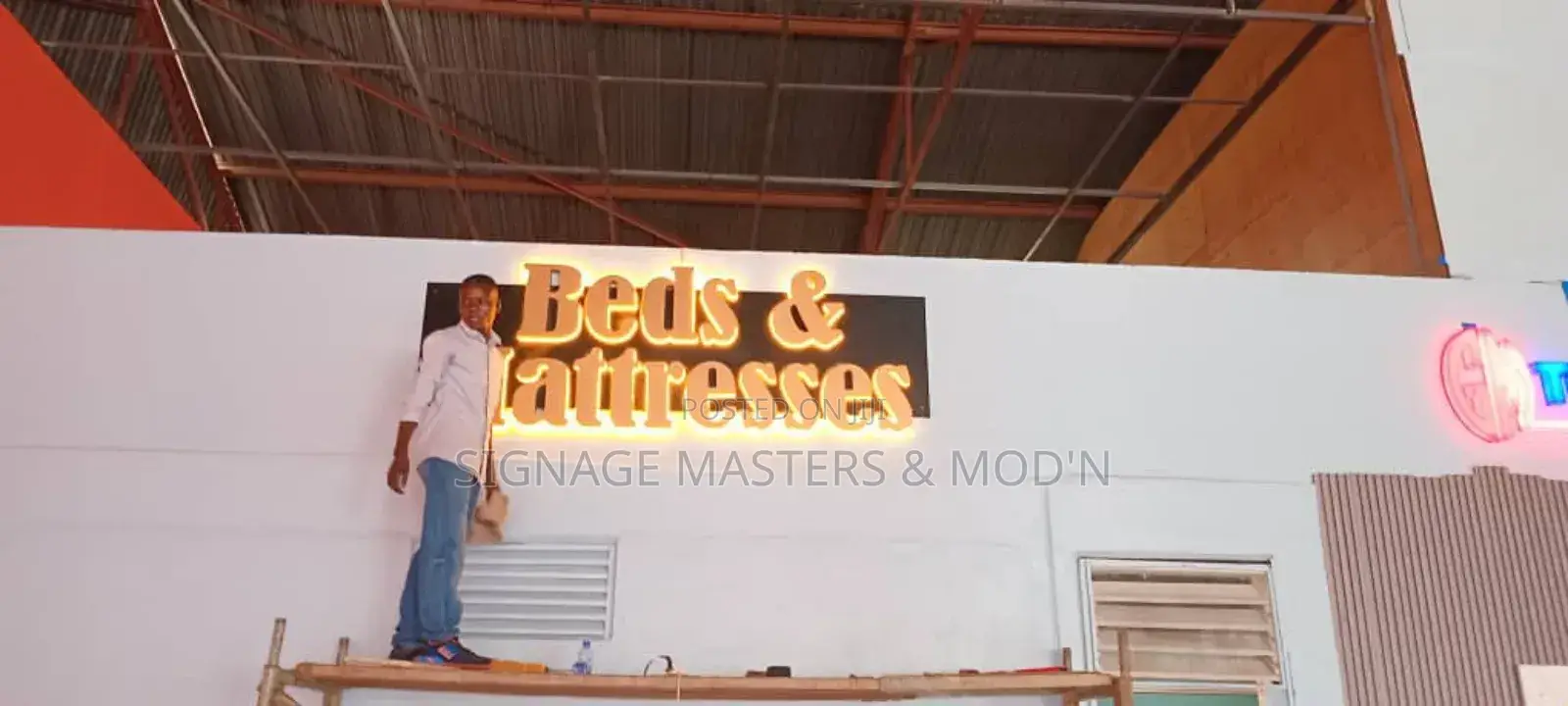 Gold Back Lit Alucobond Letters