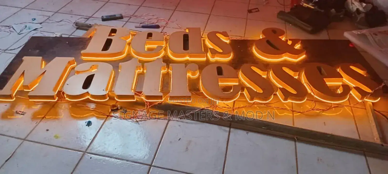 Gold Back Lit Alucobond Letters