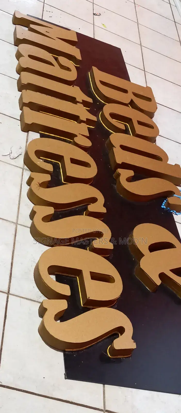 Gold Back Lit Alucobond Letters