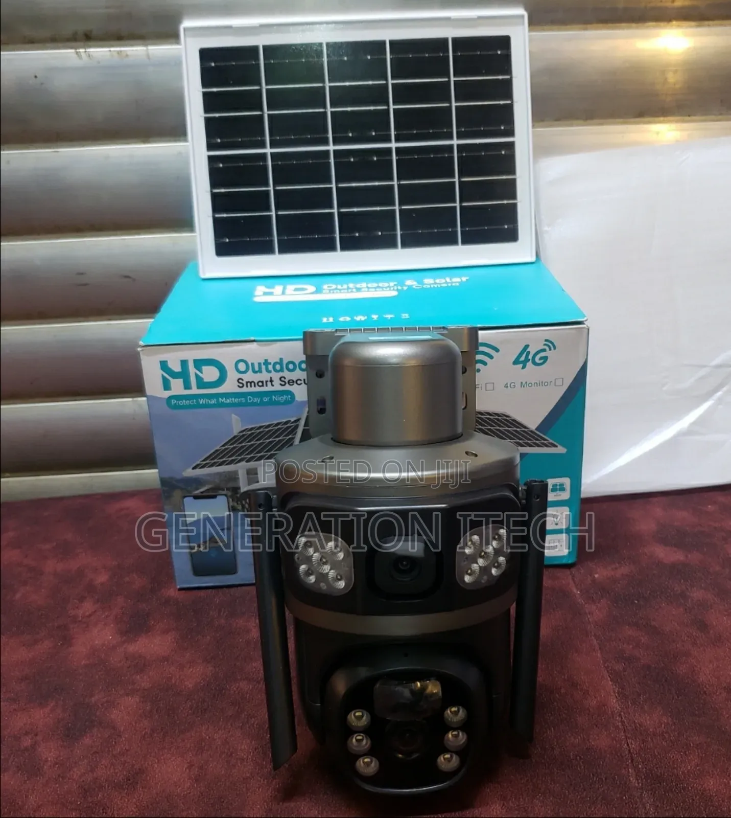 V380 4g Wifi Solar Camera - Dual Lens Security Camera