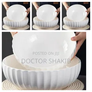 White Ceramic New Durable Serving Bowl