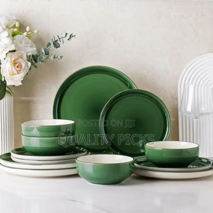 18pc Ceramic Crockery Dinnerware Sets Plates Side Plates