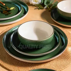18pc Ceramic Crockery Dinnerware Sets Plates Side Plates