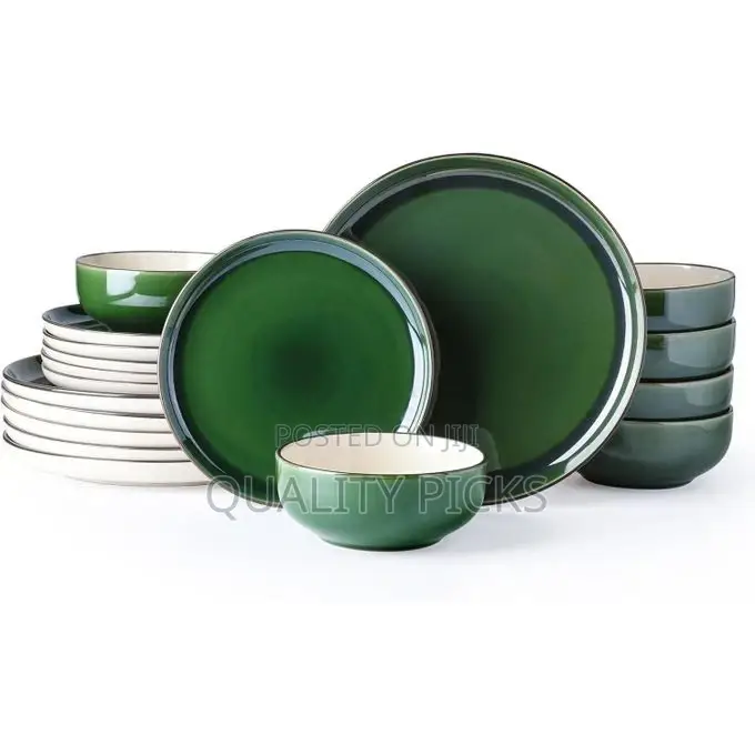 18pc Ceramic Crockery Dinnerware Sets Plates Side Plates