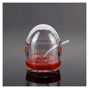2 PCS Acrylic Seasoning Box Clear Seasoning Rack Spice Jars