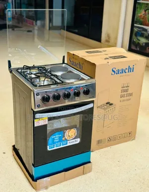 Saachi 2+2 Auto Cookers With Gas Oven \\ 50cm × 50cm \\ Nl-Gas-6363hp