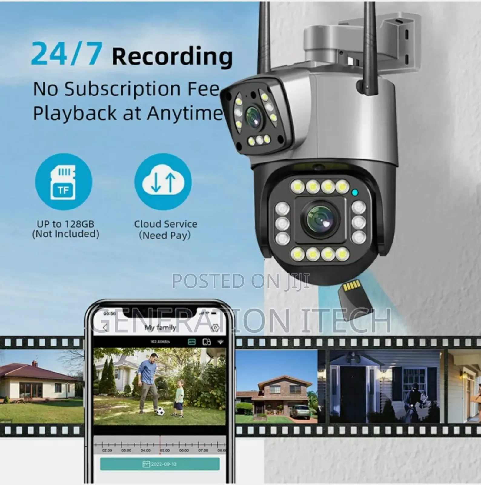 4g PTZ Smart Security Camera- Uses Simcard With Night Vision