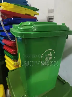 Outdoor 50 Liter Trash Waste Bin-Green