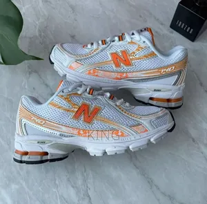 New Balance 740 - Silver/Orange Sneakers