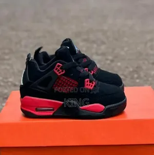 Kids Sneakers. Jordan 4 Thunder Red. Kids Jordans