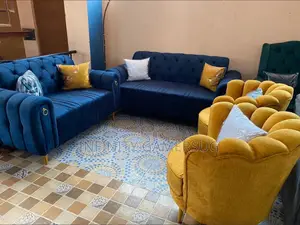 Chesterfield Sofa Made Out of Wood and High Quality Fabric.