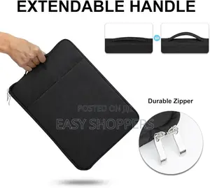 Portable Computer Case Bag With Accessory Pocket, Black