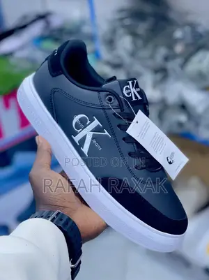 Original Black/White Calvin Klein Casual Leather Low Shoes