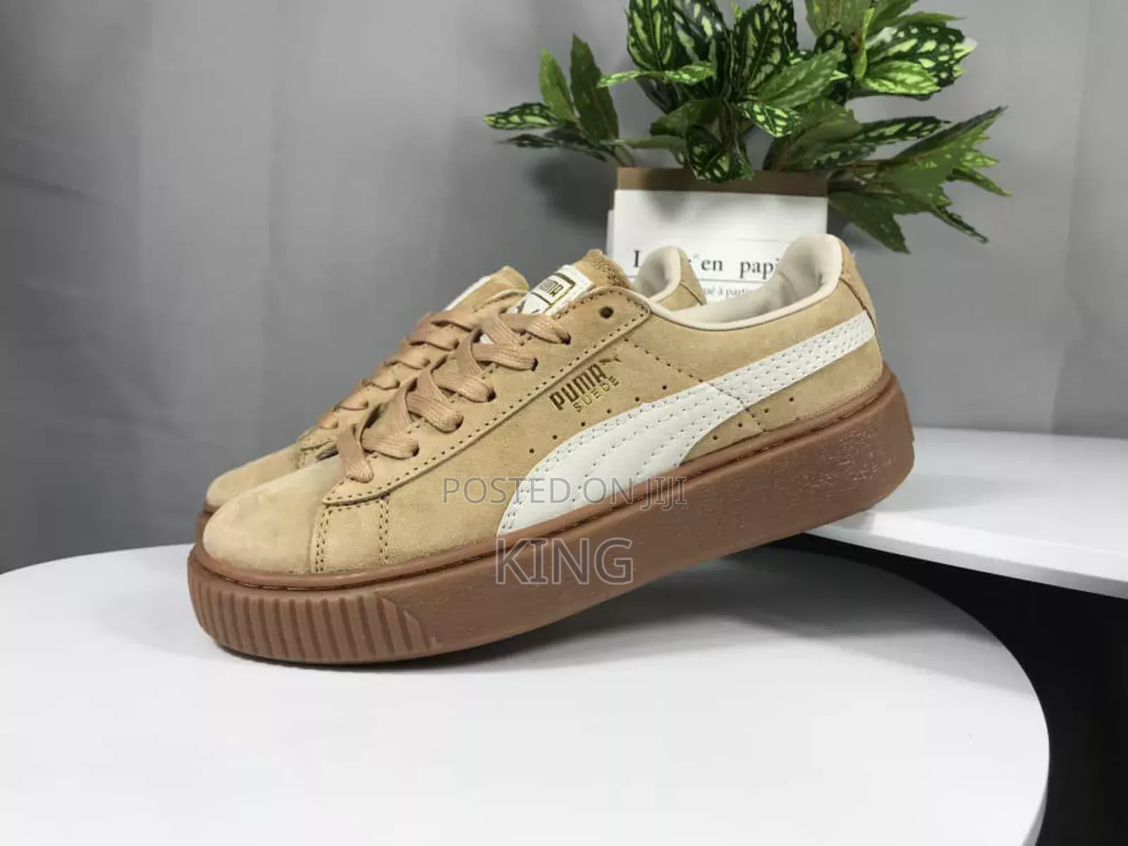 Puma Suede Platform Core Oatmeal Brown Sneakers
