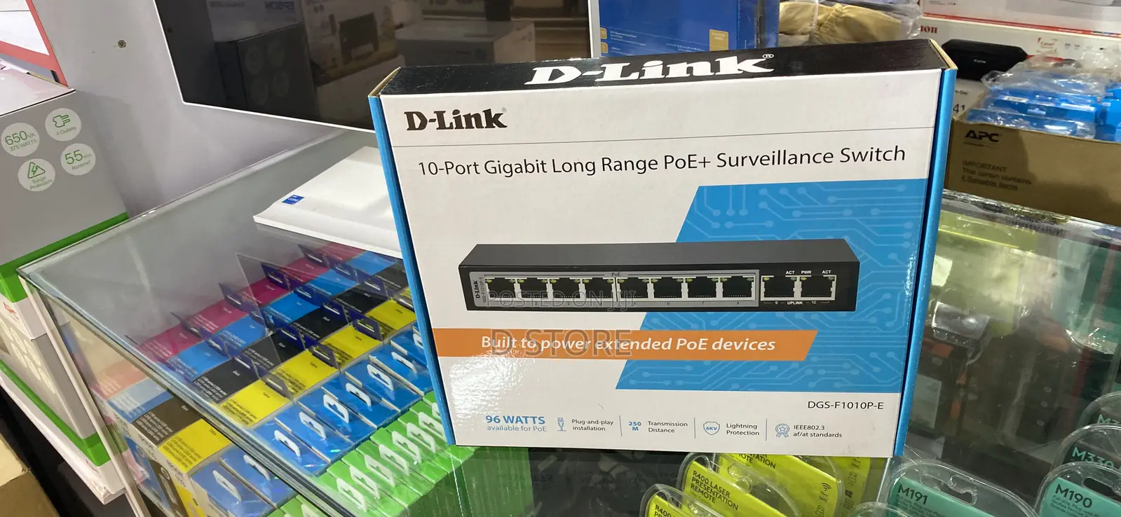 D Link 10-Port Gigabit Long Range Poe + Surveillance Switch