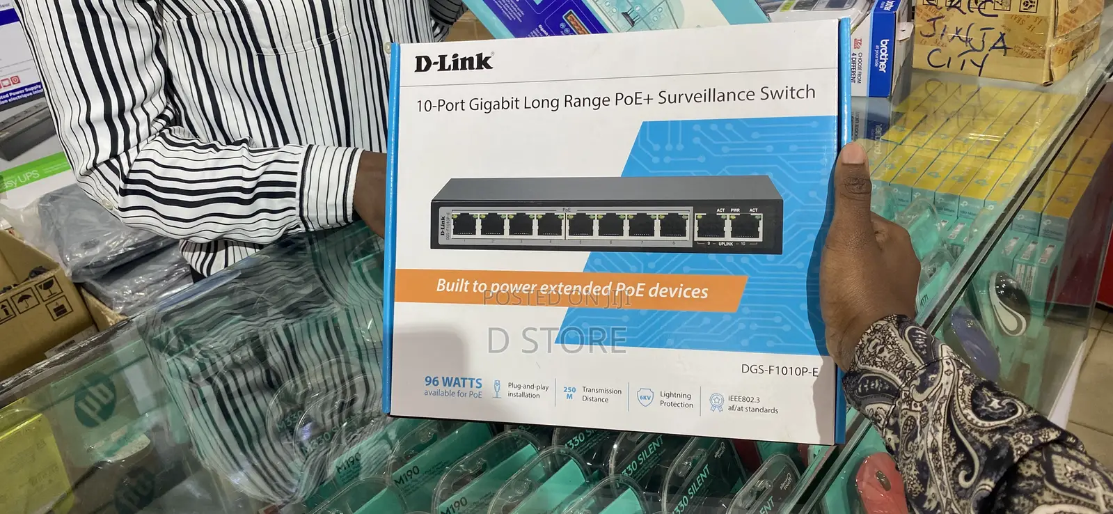 D Link 10-Port Gigabit Long Range Poe + Surveillance Switch