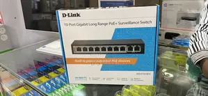 D Link 10-Port Gigabit Long Range Poe + Surveillance Switch
