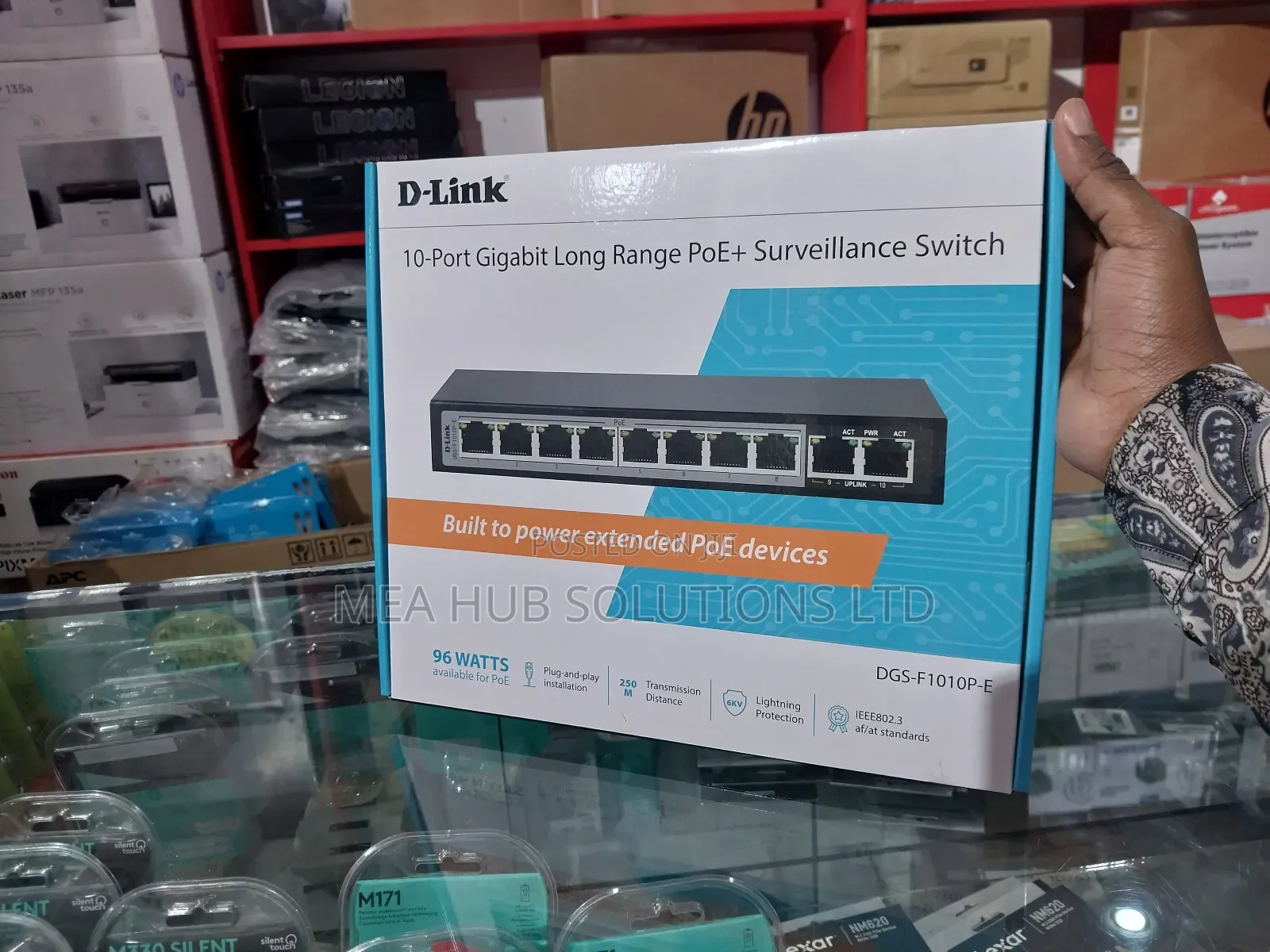 Dlink 10 Port Gigabit Long Range Poe +Surveillance Switch