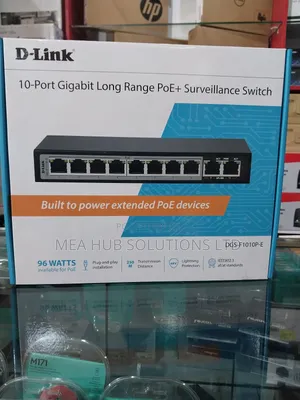 Dlink 10 Port Gigabit Long Range Poe +Surveillance Switch