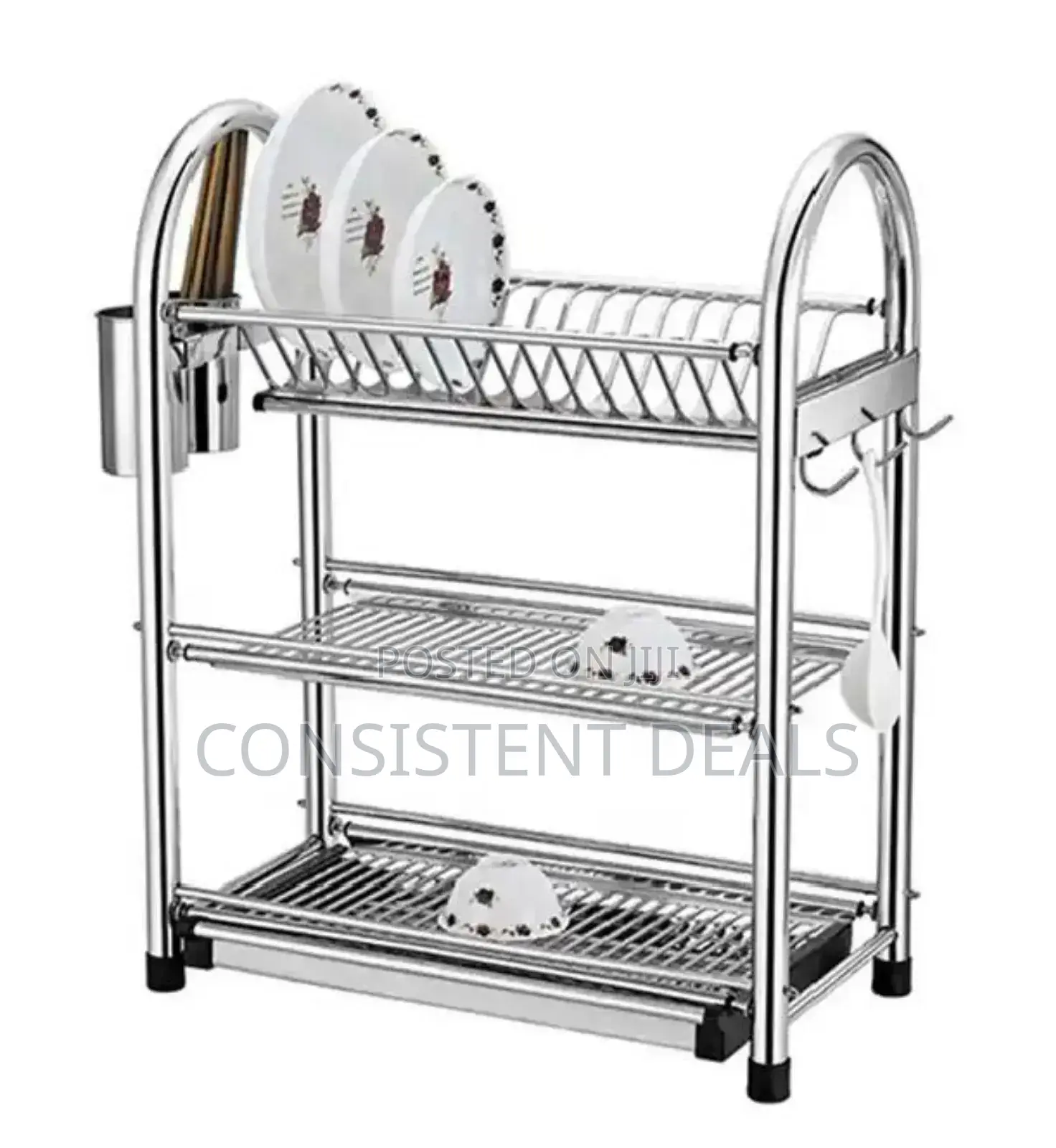 3 Tier Stainless Steel Dish Rack