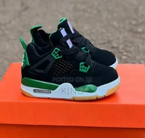 Kids Sneakers. Kids Nike Sb X Air Jordan 4 Black Green