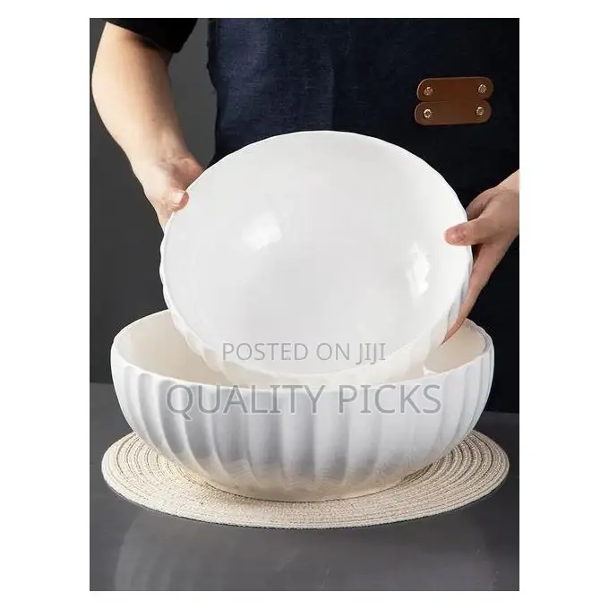2 Piece of Ceramic Serving Dishes, Salad Serving Bowl