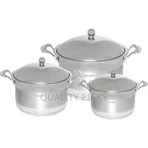 6 Piece of Stainless Steel Saucepans Cookware Soup