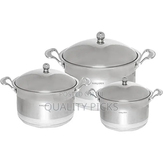 6 Piece of Stainless Steel Saucepans Cookware Soup