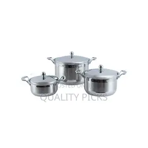 6 Piece of Stainless Steel Saucepans Cookware Soup