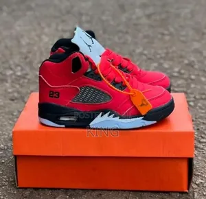 Kids Sneakers. Nike Air Jordan 5 Retro Red