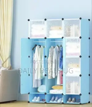 Blue Portable Wardrobe