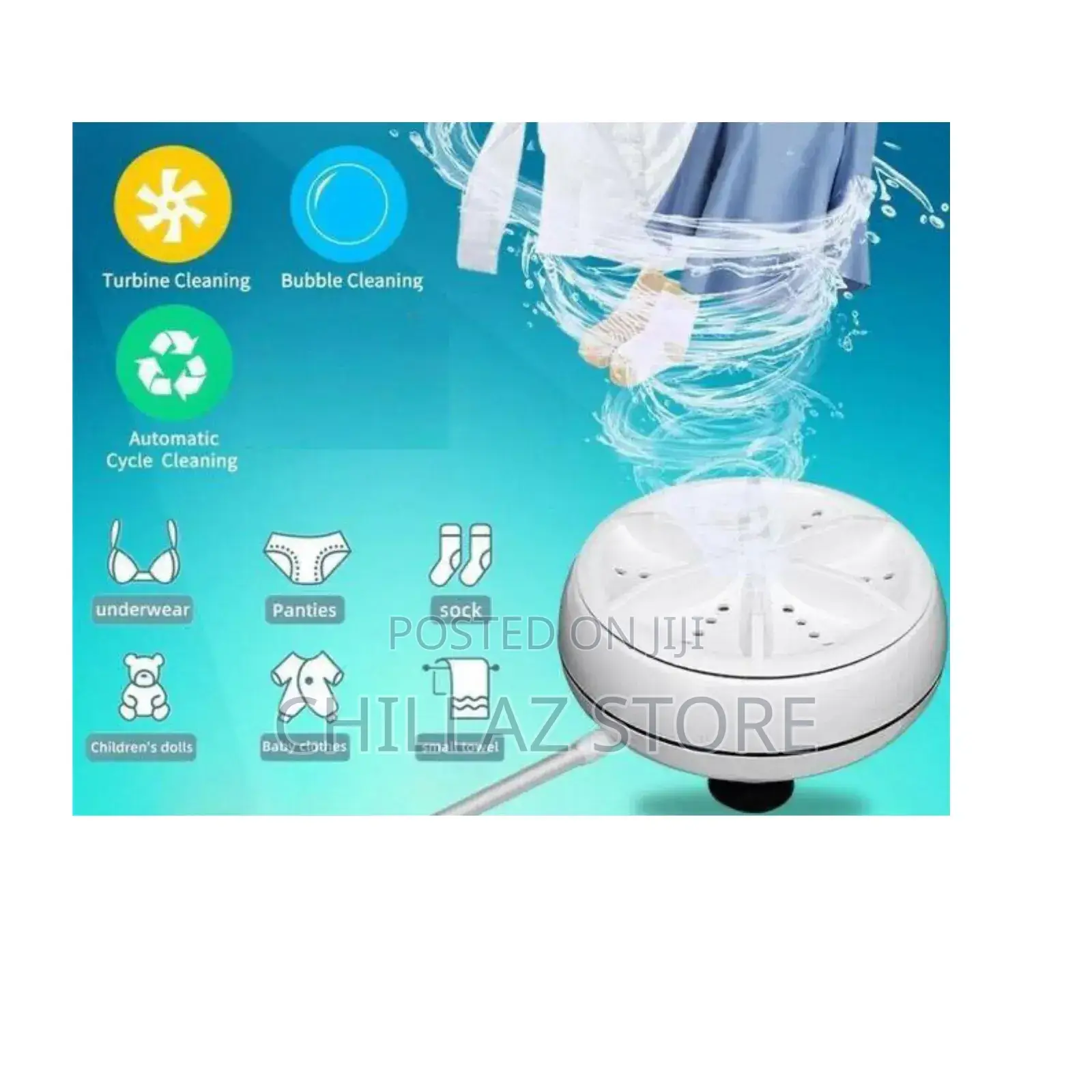 Mini USB Ultrasonic Washing Machine.