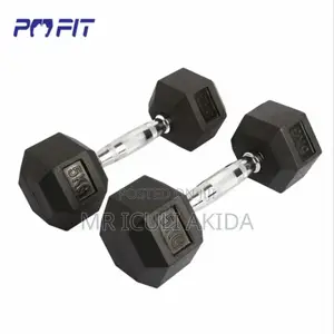 5kgs Hexagonal Cast Iron Gym/Home Fitness Dumbbell Set