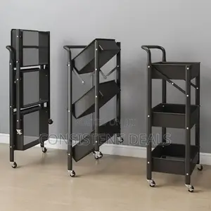 Multipurpose Mobile Foldable Kitchen Trolley