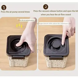 5 Piece Simple Vacuum Storage Tank Cereals Storage Box,