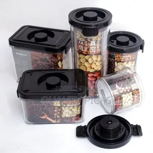 5 Piece Simple Vacuum Storage Tank Cereals Storage Box,