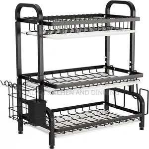 Dish Drainer 4 Tiers Black