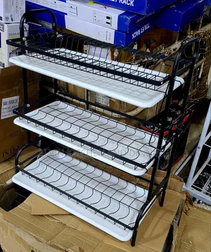 Dish Drainer 4 Tiers Black