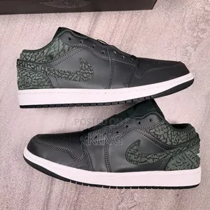 Factual Air Jordan 1 Low SE Black Elephant